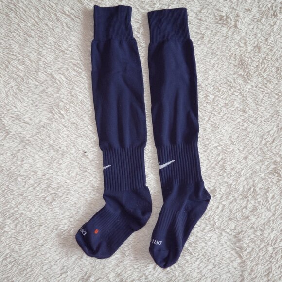 Medium Nike Dri-Fit Navy Blue Academy OTC Soccer Socks - Picture 3 of 3